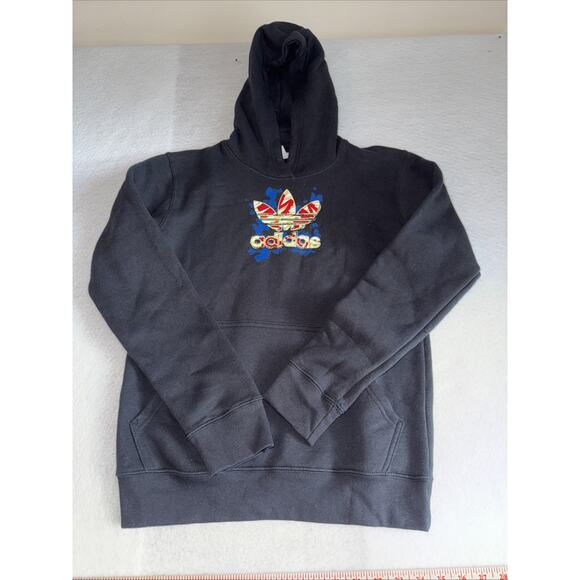Adidas Hoodie Boys Black Large - Picture 1 of 6